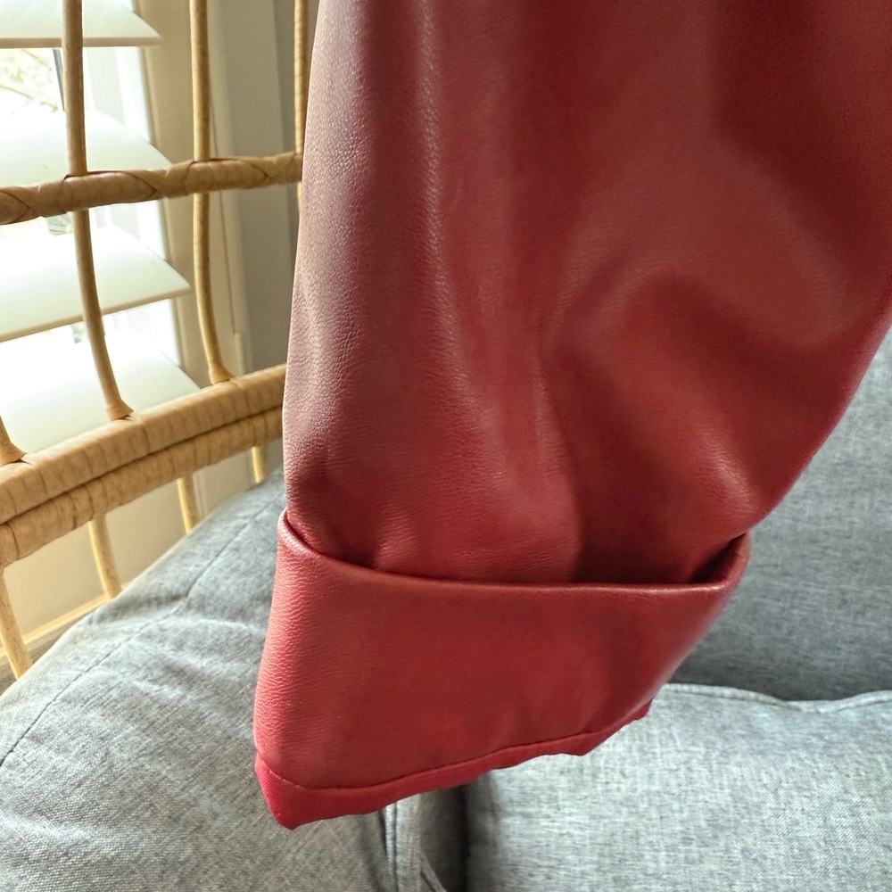 Prettylittlething Cherry Leather Jacket - image 4